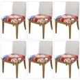 thumbnail image 2 of Easygdp Gnomes Books Tea Cups Square Chair Cushion Cover Stretch Chair Seat Covers Removable Washable for Hotel, Bedroom, Office, 2 of 9