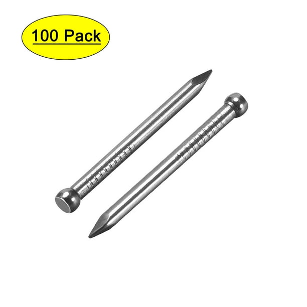 Uxcell 28mm/ 1.1" Clavos de Acabado de Acero al Carbono 100 Paquete