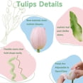 thumbnail image 2 of 15 Pcs Pink/ Orange Artificial Flowers Tulips Real Touch Latex Plastic Soft Faux Bouquets for Party Wedding Home Garden, 2 of 7
