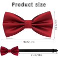 thumbnail image 2 of Bow Ties for Men Adjustable Bow Tie Pre-tied Bowties Men, Bowtie for Formal Wear Shirt Men's Bow Ties Wedding Party, 2 of 9