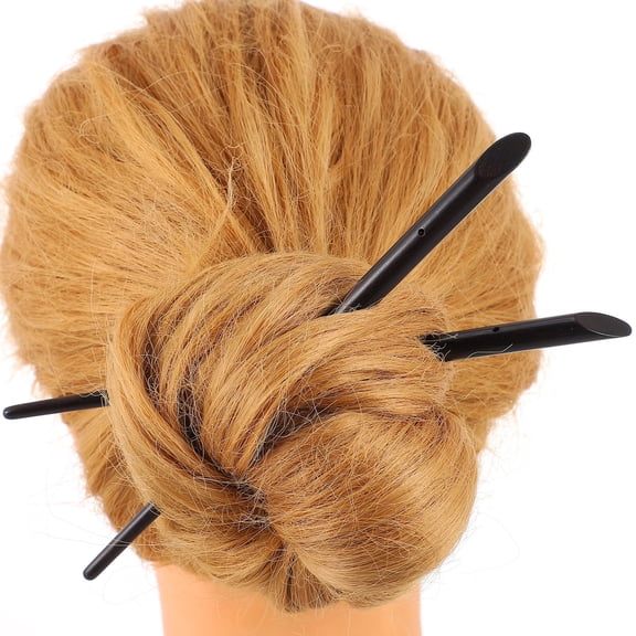 MERRYHAPY 2pcs Hair Sticks for Women Festival Hair Accessory Black Synthetic Material