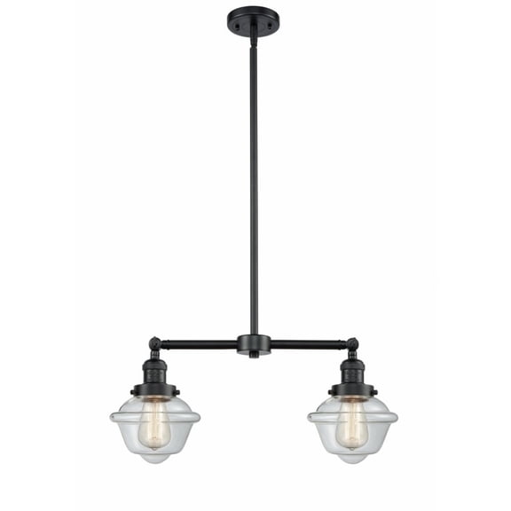 Innovations 2-LT LED Small Oxford 24" Chandelier - Oil Rubbed Bronze - 209-OB-G532-LED