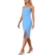 thumbnail image 4 of Vestido de cóctel de oficina sin mangas para mujer Inspire Chic, con abertura en el dobladillo, talla XL, azul cielo, 4 of 6