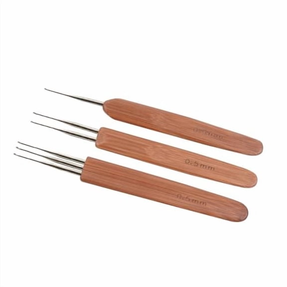 3 Pcs/Set Dreadlock Crochet Hook for Hair,Dreadlock Needle Tool for Braid Craft,Dread Locks Crochet Needles 0.5mm (1 Hook,2 Hooks,3 Hooks)