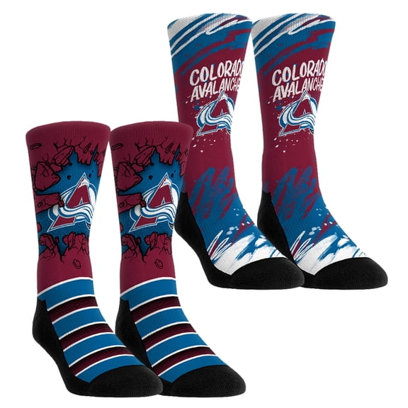 Unisex-Rock Em Socks Colorado Avalanche Ice Breaker Two-Pack Crew Socks Set
