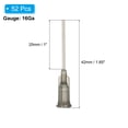 thumbnail image 2 of Agujas de dispensación de 16Ga, 52PCS, agujas de dispensación de punta roma industrial de 1 pulgada con aguja de bloqueo Luer para rellenar tintas líquidas, adhesivos, aceites, gris, 2 of 7