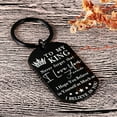 thumbnail image 4 of Anniversary for Him Her Valentine's Day Gifts for Boyfriend Husband To Be Key Chain Gifts for Him Men Hubby Birthday Fiance Groom Wedding Engagement Presents from Girlfriend Wife To My King Keychain, 4 of 7