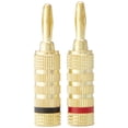 thumbnail image 1 of Altavoz Banana Plugs Monoprice 121821 chapado en oro de 24 quilates (12 pares), 1 of 4