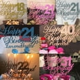 thumbnail image 4 of Personalized Glitter Cake Topper Happy Birthday Cake Decoration Custom Any Name Age Party Supplies, 4 of 9