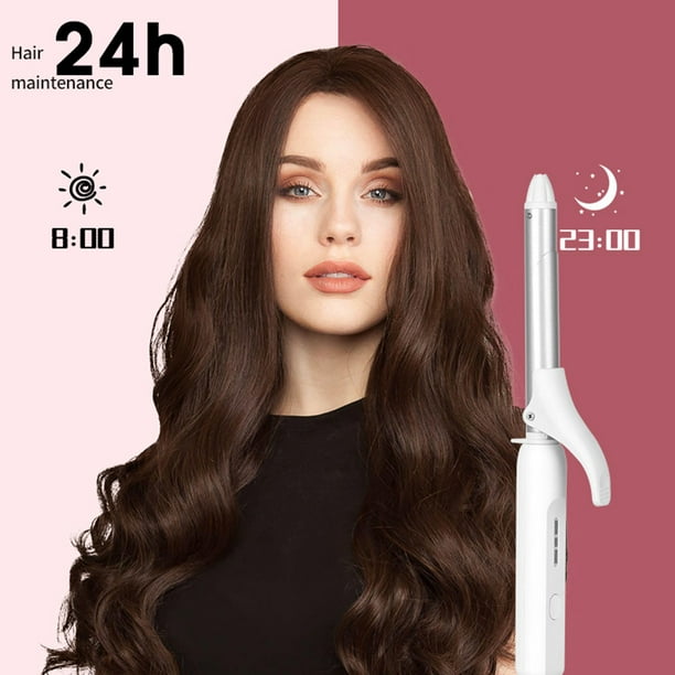 K SKIN Hair Curler 19mm Iron Adjustable Curler Ceramic Wand Portable After 30 Portable Hair Shut off After Hair Curler Adjustable Temperature Ptc Iron