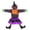 No Lights, variant on Halloween Decor, Outdoor Witches Crashing Into Tree Orange Hair Flying Witch Ornament Without LED Lights For Yard Patio Porch Halloween Outdoor Decor, 43.3x33.5in