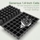 thumbnail image 5 of Gardzen - Juego de 5 bandejas de iniciaci&oacute;n de semillas, bandejas duraderas para germinaci&oacute;n de plantas con c&uacute;pulas y bases ventiladas con humedad, ideal para inicio d, 5 of 7