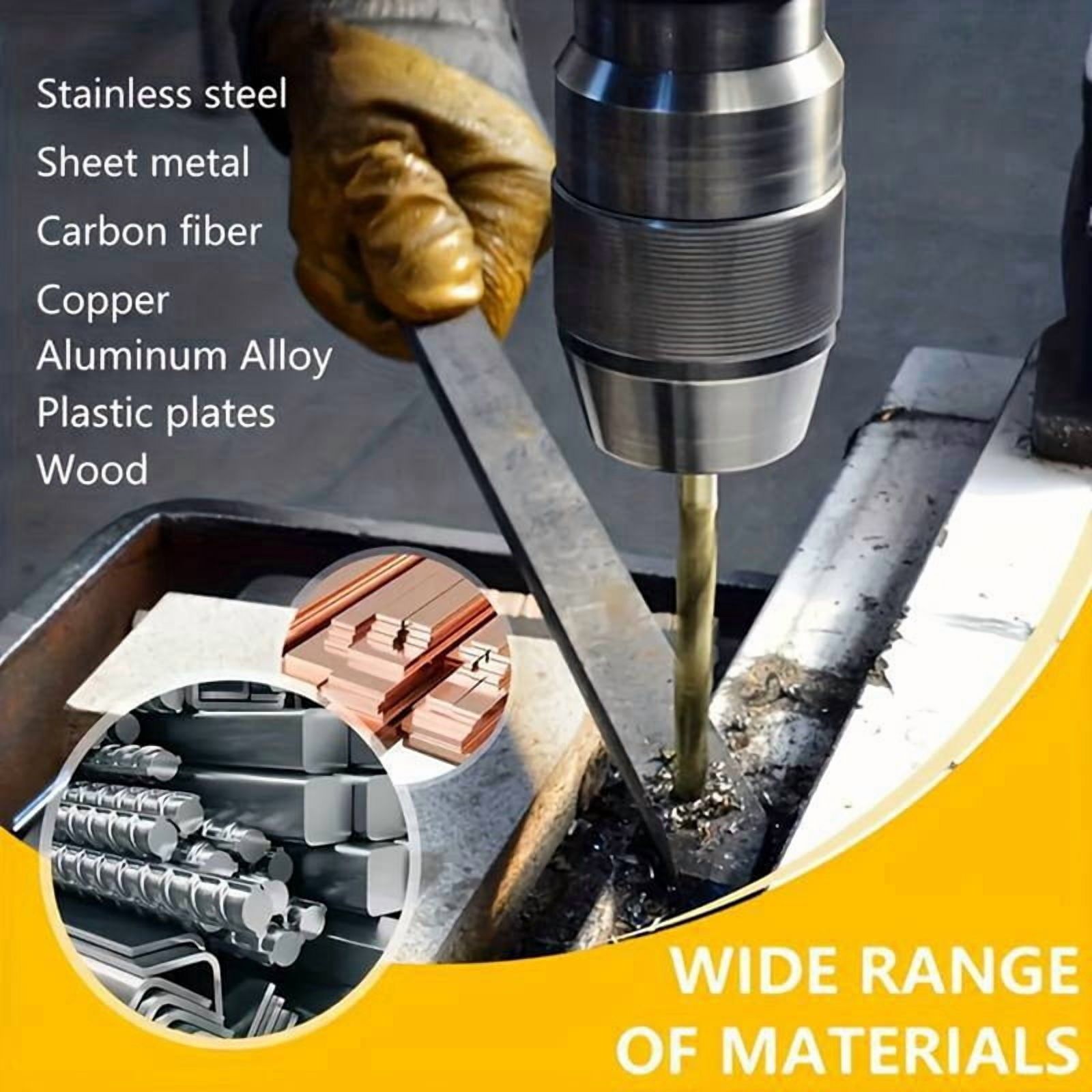 Industrial-Grade Full-Grinding Small Twist Drill 60PC High-Speed Steel Round Shank Number Drill Box