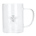 thumbnail image 1 of Taza de Vidrio Jadeshay Transparente 350ML Taza de Café Durabilidad Extendida, 1 of 8