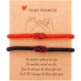 thumbnail image 2 of Tibetan Handmade Red String His and Her Bracelets,Couple Bracelet Friendship Bracelet - Black Red String Thread for Protection-Valentine Christmas Gift Idea for Friend Love Family, 2 of 10