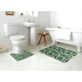 thumbnail image 4 of Honeii Skull and Palm Leaves Pattern Bathroom Anti-Skid Pad Bathroom Mat Vintage Seamless Pattern Not-Slip Toilet Rug Set, 4 of 6