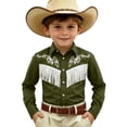 thumbnail image 3 of Tiijoy Boys Cowboy Shirt Western Fringe Long Sleeve Button Down Shirt Kids Top, Sizes 4-13, 3 of 3