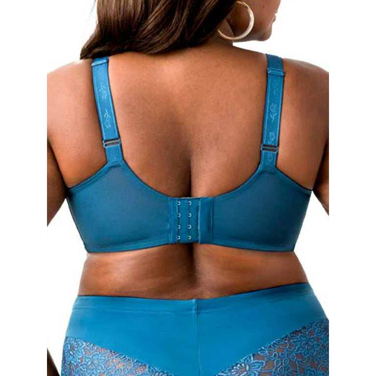 Elila Full Coverage Stretch Lace Underwired Bra - Teal