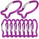 thumbnail image 1 of unbranded 10Ud Mosquetón De Aluminio Color Morado Con Gancho Snap Para Llaves Y Accesorios De Camping, 1 of 7
