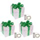 thumbnail image 1 of Caja de regalo iluminada navideña Wdftyju con lazo 3 uds decoraciones artísticas, 1 of 8