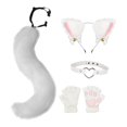 thumbnail image 2 of Conjunto de orejas y cola falsas para disfrazarse Perfecl Accesorio de cosplay para Halloween, 2 of 8