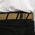 thumbnail image 4 of Buckle-Down Belt, Seatbelt Buckle Belt, Leopard Brown Black Slash, 34 to 52 Inches, 4 of 9