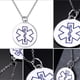 thumbnail image 4 of Collar Zulema Cruz Grabado Colgante Joyas para Hombres Mujeres Azul Acero Inoxidable, 4 of 7