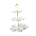 thumbnail image 5 of WeiLaiKeQi Tiered Ceramic Cake Stand Afternoon Tea Stand for Tea Party Wedding Birthday 3 Tier White, 5 of 9