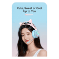 thumbnail image 5 of Cute Antlers Cat Ear Wireless Bluetooth Headphone Gamer Earphone Gaming Headset with RGB Light for Kid Pink, 5 of 8