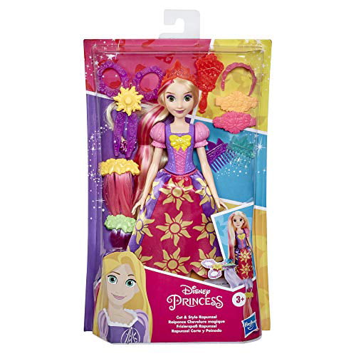 Disney Princess Cut and Style Rapunzel Hair Fashion Doll with Hair  Extensions, Play Scissors, Accessories, Toy for Girls 3 Years and Up -  