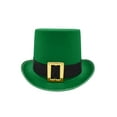 thumbnail image 3 of Nicky Bigs Novelties Deluxe St. Patrick’s Day Green Leprechaun Top Hat Tall Irish Felt Hat with Gold Buckle for Men & Women Costume Accessory for St. Paddy’s Halloween Christmas Cosplay, 3 of 8