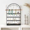 thumbnail image 3 of Black 5-Layer Arch Type Jewelry Display Ring Storage Box Earring Rack, 3 of 5
