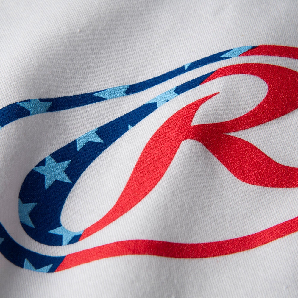 Rawlings Men's Oval USA Baseball T-Shirt White S