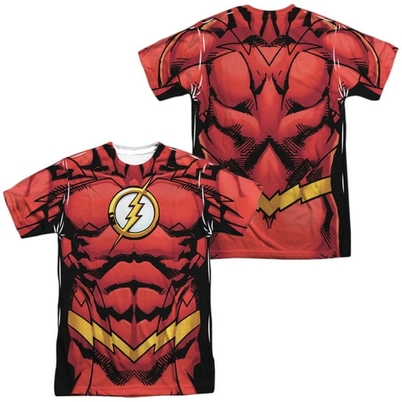 JLA Flash 52 Unisex Adult Sublimated Costume T Shirt (Front/Back), Small Multicolor