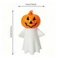 thumbnail image 3 of Fufafayo Halloween Glowing Pumpkin Ornament, Spooky Candle Night Light Decor, Glow In The Dark Pumpkin Figurine, Fall Halloween Tabletop Prop for Mantel Shelf Party, 3 of 6