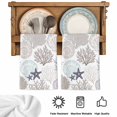 thumbnail image 5 of Gray Shell Coral Kitchen Towels Set of 3, Coastal Summer Beach Nautical Ocean Absorbent Dish Towels for Kitchen, Microfiber Hand Towel, Quick Drying Tea Towel for Cleaning Decorative Dishcloths, 5 of 7