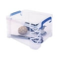 thumbnail image 3 of Super Stacker Lift-Off Lid Storage Tote, 7.25" x 10.88" x 6.38", Transparent/Blue | Bundle of 2 Each, 3 of 4