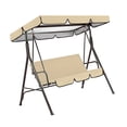 thumbnail image 2 of Wosthever Columpio para 3 personas, cubierta de asiento , dosel para sombra de sol, Patio, jardín al aire libre, hamaca para césped, accesorios Jardín y Patio Beige, 2 of 6