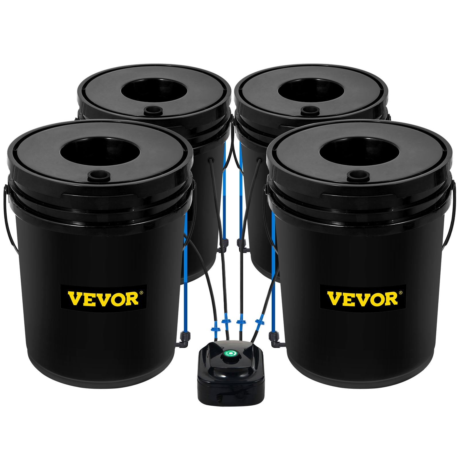 VEVOR DWC Hydroponic Bucket System, 5 Gallon 4 Buckets, Deep Water