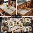 thumbnail image 3 of Placemats for Dining Table Set of 4, Cotton Linen Cloth for Square/Rectangle/Round Table Mat Placemat, Kitchen Dinner Holiday Décor, 3 of 9