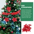 thumbnail image 5 of KONTONTY 10Pcs Red Simulated Flower Decor Christmas Tree Adornments for Party and Home, 5 of 8