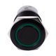 thumbnail image 1 of Interruptor de botón pulsador momentáneo 1NO1NC Carcasa de metal negra con anillo LED Adecuado para orificio de 19 mm 3/4 pulgadas 110 V Verde claro, 1 of 5