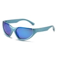 thumbnail image 4 of Gafas de sol clásicas, gafas de marco ligero unisex con protección , gafas de conducción para deportes al aire libre para acampar en pya, viajes, accesorios de fotos azul lente azul Soledad Gafas de sol de moda, 4 of 9