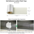 thumbnail image 4 of 3x60 Inch Leather Repair Patch Tape, Self Adhesive Vinyl Repair Kit for Couch, Car Seat, Sofa, Boat Seat, Upholstery.Bonded Leather Repair Roll (Beige White), 4 of 6