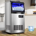 thumbnail image 3 of TITTLA Commercial Ice Maker 88Lbs/24H,Freestanding Built-in Ice Machine with 23 lbs Storage,5x9 Cubed Ice,Stainless Steel, 3 of 9