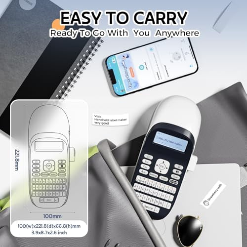 Label ribbon printer, Bluetooth label maker, desktop label machine, upgraded LT12 portable handheld label printer. Supports multiple fonts and USB charging, ideal for home and office use.