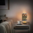 thumbnail image 6 of WOBOGO Kong Ming Lanterns in The Lotus Pond Bedroom Table Lamp USB Power Connector Wooden Base Round Linen Shade For Living Room Desk, 6 of 7