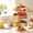 Burlywood-Spinning Teabag Carousel, variant on NUAHRHY Rotating Tea Bag Organizer, Spinning Teabag Carousel, 3-Tier Revolving Tea Caddy Sugar Bag Holder Rack, Matcha Station Accessories, Bamboo Creamer Storage Box for Pantry Kitchen Countertop