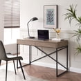 thumbnail image 2 of Evelyn&Zoe Modern/Contemporary 47" Wide Antiqued Gray Oak Home Office, 2 of 7