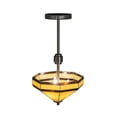 thumbnail image 3 of Meyda Tiffany 72560 Top Ridge 3 Light 14" Wide Semi Flush Ceiling Fixture - Bronze, 3 of 6